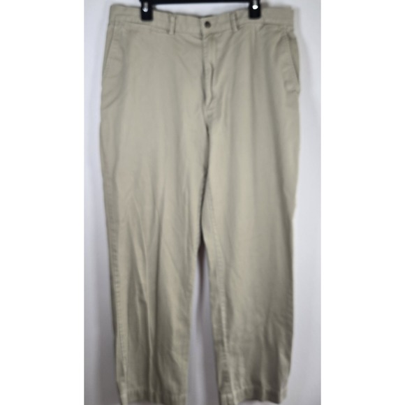 Polo Ralph Lauren Classic Chino‎ Khaki Mens Pants 38x32 Flat Front Cotton - Picture 3 of 10